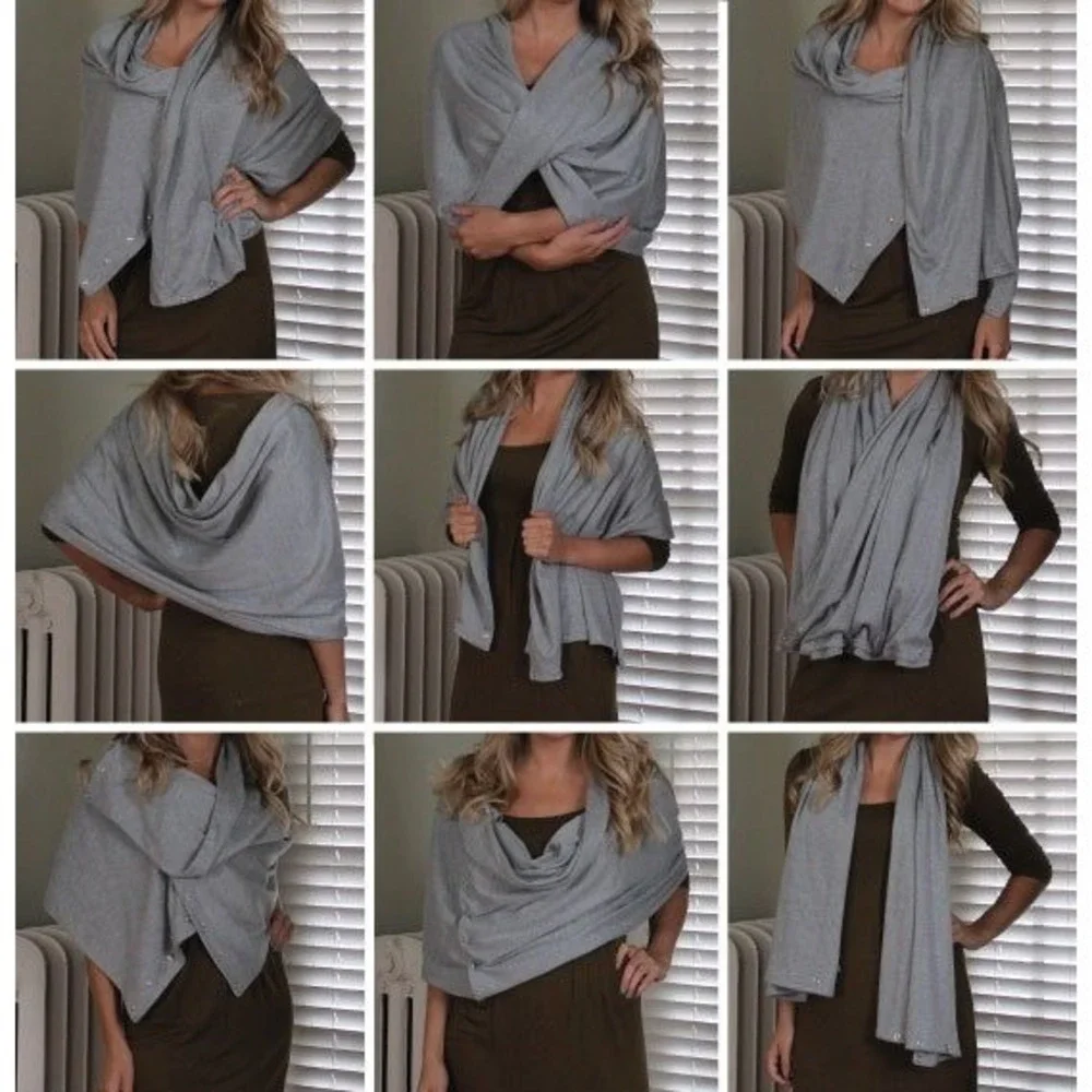 Lululemon Vinyasa Scarf Women One Size‎ Reversible Snap Cozy Layer